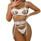 thumbnail image 1 of Gibobby Ropa sexy de mujer para sexo Bragas de satén para mujer, sexy, con costuras de cinta, sin espalda, lencería erótica(Blanco, XXG), 1 of 5