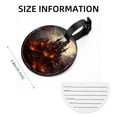 thumbnail image 5 of Halloween Castle 2pcs PU Leather Round Bag Tags Suitcase Handbag Tags with Privacy Cover and Name ID Tag for Travel Luggage, Handbags, Backpacks, School Bags, 5 of 6