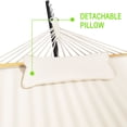 thumbnail image 2 of VEIKOUS 2-Person Hammock w/Metal Stand, Detachable Pad & Pillow 450lbs Weight Capacity, White, 2 of 10