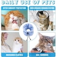 thumbnail image 5 of Cat Recovery Collar, Soft Adjustable Cat Cone, Waterproof Collars For Cats Kittens Puppies For After Surgery Stop Licking, 5 of 5