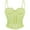 Green, variant on Corset with Straps,Women's Tight Fitting Fishbone Eyelash Lace Shoulder Strap Corset Tank