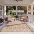 thumbnail image 4 of SAFAVIEH Courtyard Austin Geometric Indoor/Outdoor Area Rug, 6'7" x 9'6", Brown/Cream, 4 of 11