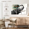 thumbnail image 4 of Elephant Stock Elephant Elation Wall Art - Horizontal Multi Panel Canvas - Living Room Wall Decor - Animal Multi Panel - Gray And Gold Decor By Ashvin Harrison - 23" x 14", 4 of 4