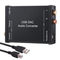 thumbnail image 1 of USB a SPDIF Coaxial RCA y Convertidor de Conector de Auriculares de 3,5 Mm USB DAC Adaptador de Audio óPtico USB DAC PCM para Windows Mac, 1 of 5