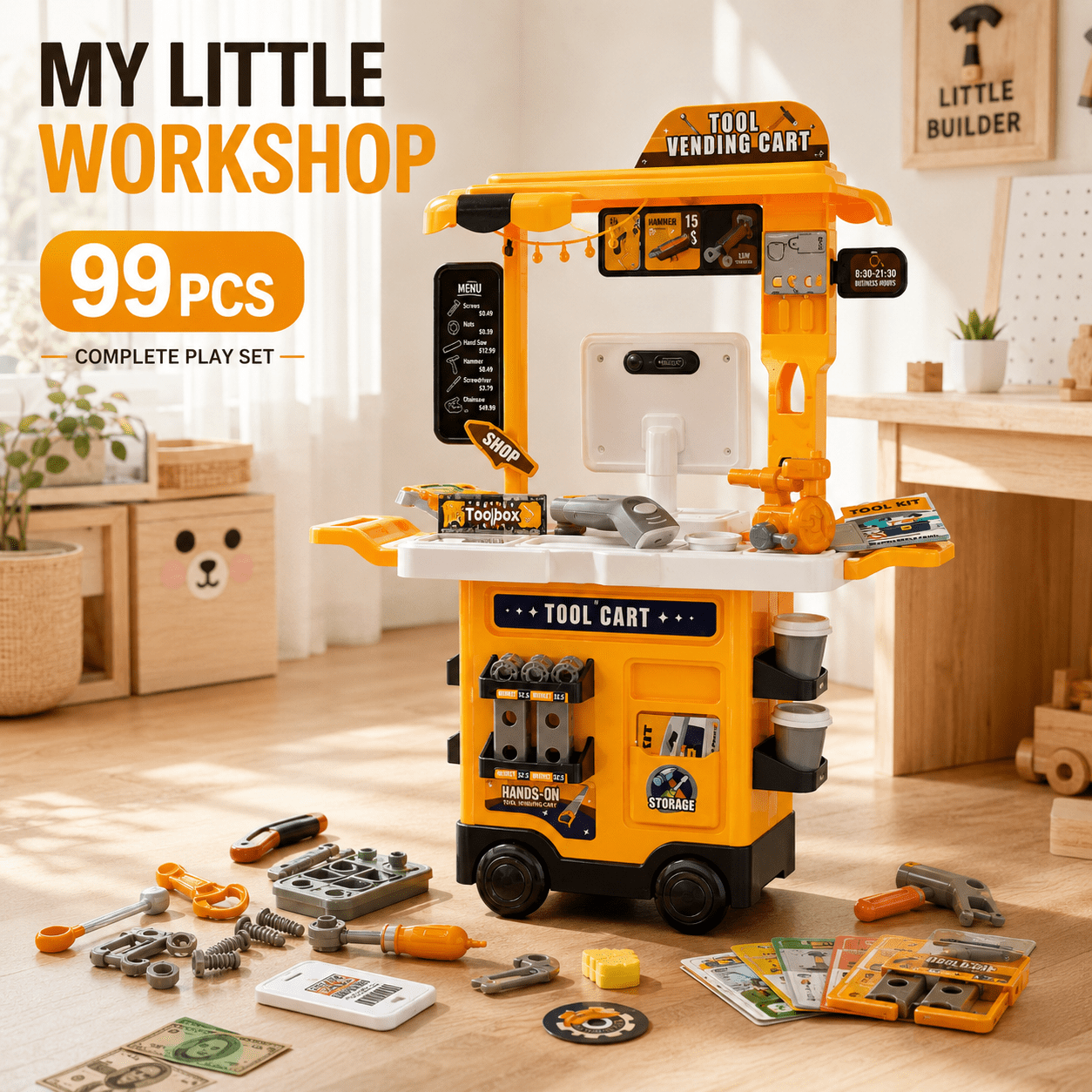 Small Foot Wooden Toys - Premium Nordic Workbench - Walmart.com