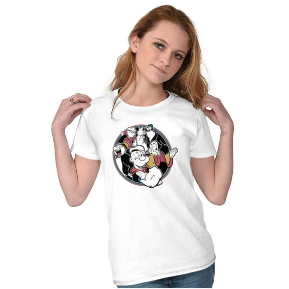 Popeye the Sailor Man and Friends Women's T Shirt Ladies Tee Brisco Brands S