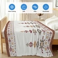 thumbnail image 4 of Southwest Geometric Cooling Blanket,Lightweight Breathable Summer Throw Blanket with Double Sided Cold Effect,Western Boho Beige Grey Rustic Wooden Picnic Blankets Bed Sheet for Hot Sleepers 30"x40", 4 of 8