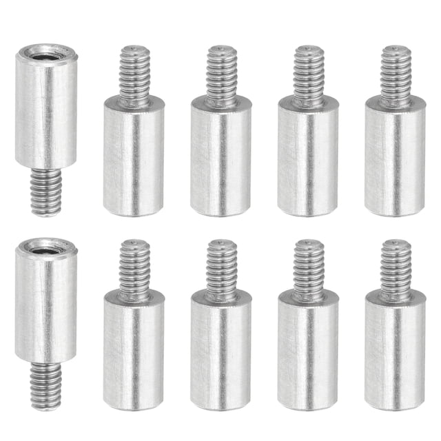 M2.5x8+4mm Extensions de Poteaux d'Album Scrapbook, 10 Pcs Remplacements de Poteaux d'Extension en Acier Inoxydable pour Reliure Album Photo Rechargeable Bricolage