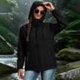 thumbnail image 3 of GERsome Women's Waterproof Jacket Full Zip Lightweight Travel Hiking Hooded Rain Coat with Pocket Black L, 3 of 7