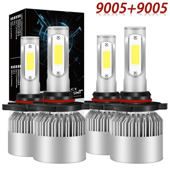 NSDXCT 4x 9005 High Low Beam LED Headlight Bulbs For Hyundai Sonata 2015 2016 2017 2018 2019 6000K White Kit