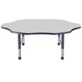 thumbnail image 3 of ECR4Kids 60in Flower Premium Thermo-Fused Adjustable Activity Table Grey/Navy/Navy - Chunky Leg, 3 of 4