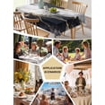 thumbnail image 5 of Marble Black Table Cloth, Abstract Gold White Brick Stone Motif Waterproof Tablecloth for Square Tables, Reusable Washable Fabric Table Cover for Restaurant Kitchen Dining Tables 54"x54", 5 of 6