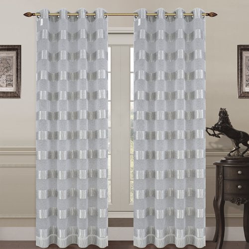 five colors Urbanest Becca Set of 2 Sheer Curtain Panels with Grommets 