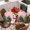 Green Pink, variant on Pink Christmas Round Tablecloth, Fitted Table Cover with Elastic for 45"-54" Round Tables, Xmas Tree Ball Snowflake Winter Gifts Table Cloth Outdoor Indoor Dinning Party Waterproof Tablecloths