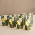 thumbnail image 5 of Efavormart 25 Pack Hunter Emerald Green Paper Pouch Party Favor Boxes With Gold Rose Flower Print, Candy Gift Bags with Pin and Tags - 4.5"x4", 5 of 6