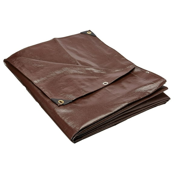 4 ft. x 20 ft. Super Heavy Duty 8 OZ. Brown Tarp - 16 Mil Thick