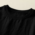 thumbnail image 5 of Bosfbaoi Linen Shirts for Women Summer Crew Neck Casual Tops Soild Color Short Sleeve Blouse, 5 of 8