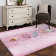 thumbnail image 3 of Pink Summer Coastal Area Rugs 4'x6', Washable Small Throw Rugs for Office Bathroom, Modern Ocean Waves Starfish Shell Indoor Outdoor Rug Non-Slip Low Pile Carpet Runner Reversible Floor Mats, 3 of 8