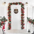 thumbnail image 2 of Eveokoki 11" Merry Sign Christmas Decoration Wooden Christmas Wreaths for Front Door Christmas Decor for Home Wall Farmhouse Holiday Outdoor Indoor, 2 of 5