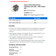 thumbnail image 2 of Engine Control Module Relay - Compatible with 2004 - 2006 Cadillac SRX 2005, 2 of 2