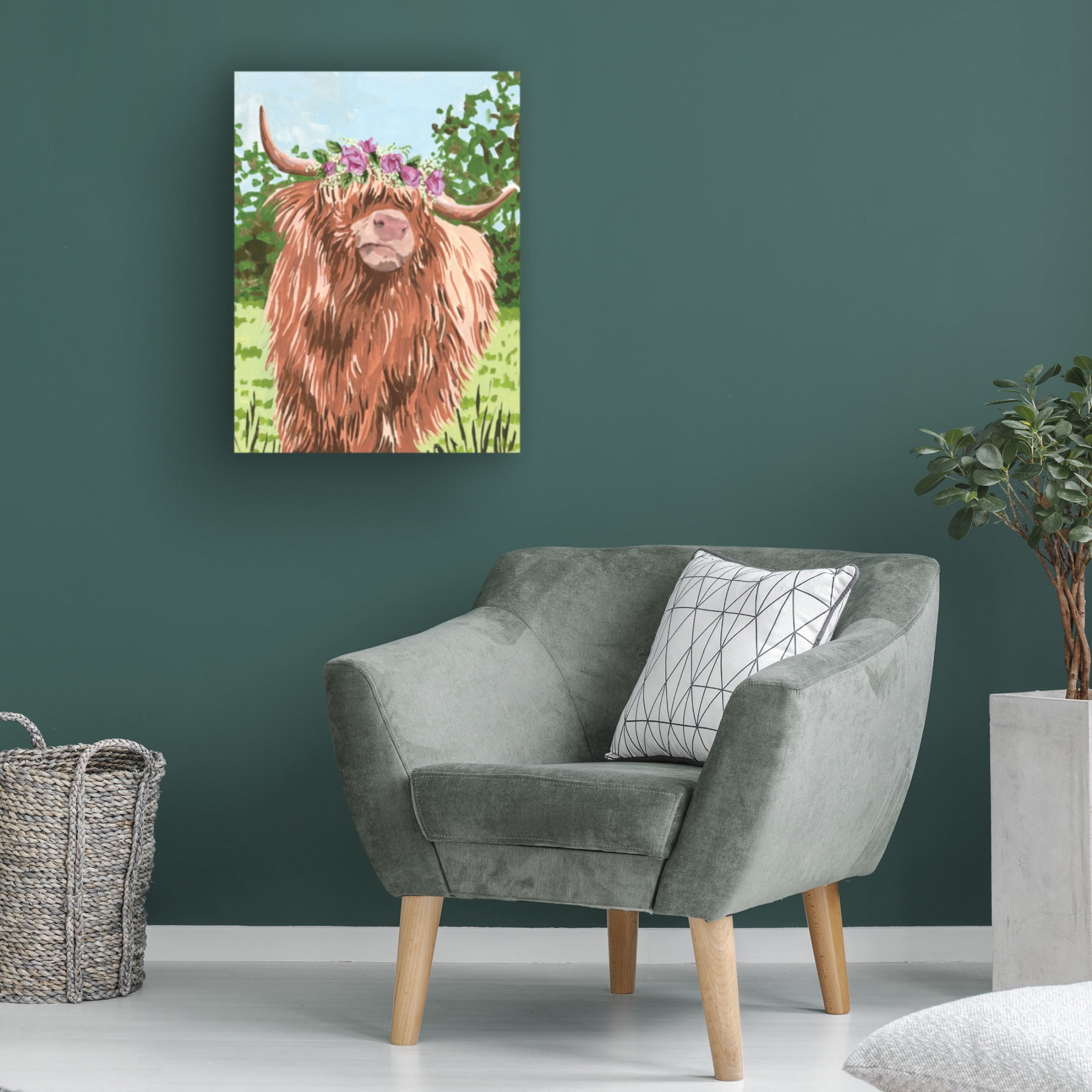 Trademark Fine Art Melissa Wang Happy Moo II Canvas Wall Art