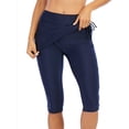 thumbnail image 2 of SAYFUT Women's Swim Bottoms High Waist Swimsuit Pants Swimwear with Attached Skirt Tight Leggings, 2 of 7