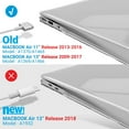 thumbnail image 6 of IBENZER Old Version (2010-2017 Release) MacBook Air 13 Inch Case (Models: A1466 / A1369), Plastic Hard Shell Case with Keyboard & Screen Cover for Apple Mac Air 13, Crystal Clear, W-A13-CYCL+2, 6 of 10