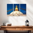 thumbnail image 2 of Elephant Stock Boudhanath Stupa Wall Art - Horizontal Multi Panel Canvas - Living Room Wall Decor - Religion And Spirituality Multi Panel - Blue And Yellow Decor - 23" x 14", 2 of 4