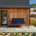 thumbnail image 2 of ARDEN Indoor / Outdoor Swing Cushion Set, 56 x 20, Water Repellent, Fade Resistant, Cushion Set for swing or bench Sapphire Blue Leala, 2 of 8