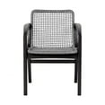 thumbnail image 4 of Beckham Outdoor Patio Dining Chair in Dark Eucalyptus Wood and Gray Rope, 4 of 9