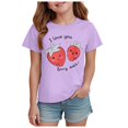 thumbnail image 1 of Akiihool Hauts pour Filles T-Shirts Graphiques à Manches Courtes pour Tout-Petits Filles, T-Shirts à Col Rond pour Enfants, Tenue de Vêtements pour Fille, Multipacks (Violet Pâle, 9-10 Ans), 1 of 4
