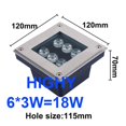 thumbnail image 3 of Lámpara LED enterrada para exteriores, cuadrada, resistente al agua IP68, 1 W, 3 W, 4 W, 5 W, 6 W y 9 W, para decoración de jardín, CA 85-265 V, CC 12 V, 3 of 5