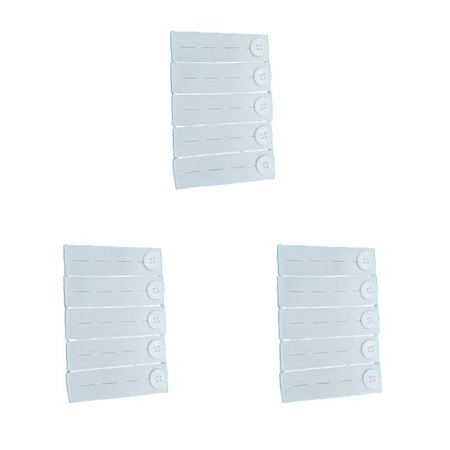 Toystoory Extensor de pantalones trimestrales con banda para el vientre con agujeros para botones Accesorio para jeans blanco Type1 NO1