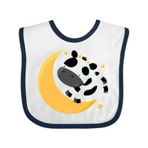 Inktastic Cow over the Moon Rhyme Boys or Girls Baby Bib