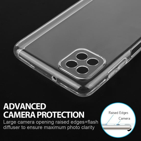 Xpm Case for Boost Mobile Celero 5G Crystal Clear Transparent TPU Flexible Rubber Silicone Ultra Thin Slim Gel Soft Skin Cover for Boost Celero 5G - Clear