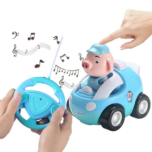 Kids Electric Car Toy Cute Cartoon Remote Control Car Toy RC Vehicle with Music