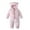 Pink, variant on skpabo Newborn Baby Fleece Jumpsuit One Piece Footies Jumpsuit Bear Button Hoodies Infant Girls Boys Long Sleeve Warm Romper Outfits Pink 12-18 Months
