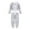 Silver, variant on HXWCHs Women's Shiny Sequins Dance Set Full Zipper top and Harem Pants Street Jazz Performance Outfit M Blue