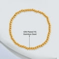 thumbnail image 5 of EVER TRUE Set of 5 Stainless Steel Yellow Gold ION Plated Beaded Bracelet for Women Jewelry Birthday Christmas Gifts for Women, 5 of 8