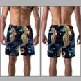 thumbnail image 3 of luoweisi Men's Beach Shorts Quick Dry Swim Trunks with Mesh Lining Seahorse L, 3 of 5
