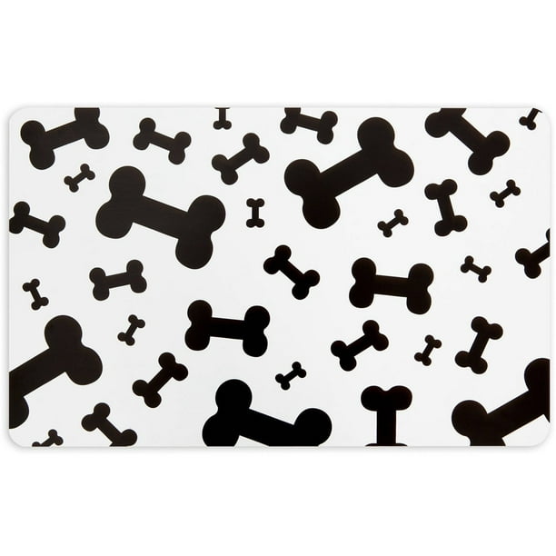 Aspen Pet Plastic Dog Food Mat, Assorted Colors