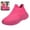 Hot Pink, variant on Unisex Slip‑On Fly Knit Sneakers Breathable Mesh Comfort Walking Shoes Lightweight Soft Non‑Slip Casual Trainers