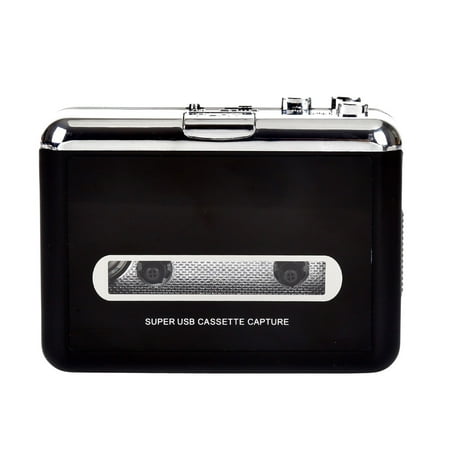 Eccomum TONIVENT Portable Cassette to MP3 Player Mini USB Tape Player with Detachable Loudspeaker 3.5mm AUX Input Cassette Capture Compatible with PC Laptop