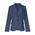 thumbnail image 6 of Xdegoge Blazer Tops for Women Lapel Collar Long Sleeve Work office Dressy Slim Fit Solid Pattern Single Button Lightweight Breathable Spring Summer Tops, 6 of 6