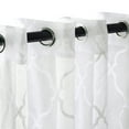 thumbnail image 2 of Lattice Two Panels Sheer Curtains, 42" x 96", White by Blue Nile Mills, 2 of 6