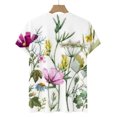 thumbnail image 4 of Womens Short Sleeve Round Neck Printed Loose Tops Blouse T-shirt, 4 of 5
