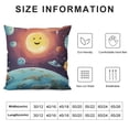 thumbnail image 5 of BANET  Space Throw Pillow Cushion Cover, Cartoon Sun Planets of Solar System Fun Celestial Chart Theme, Decorative Square Accent Pillow Case 22x22in, 5 of 5
