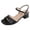 Black, variant on Women's Classic Block Heels Ankle Strap Open Toe Sandals Backless Lightweight Pumps Evening Wedding Dress Shoes Brown Size 8