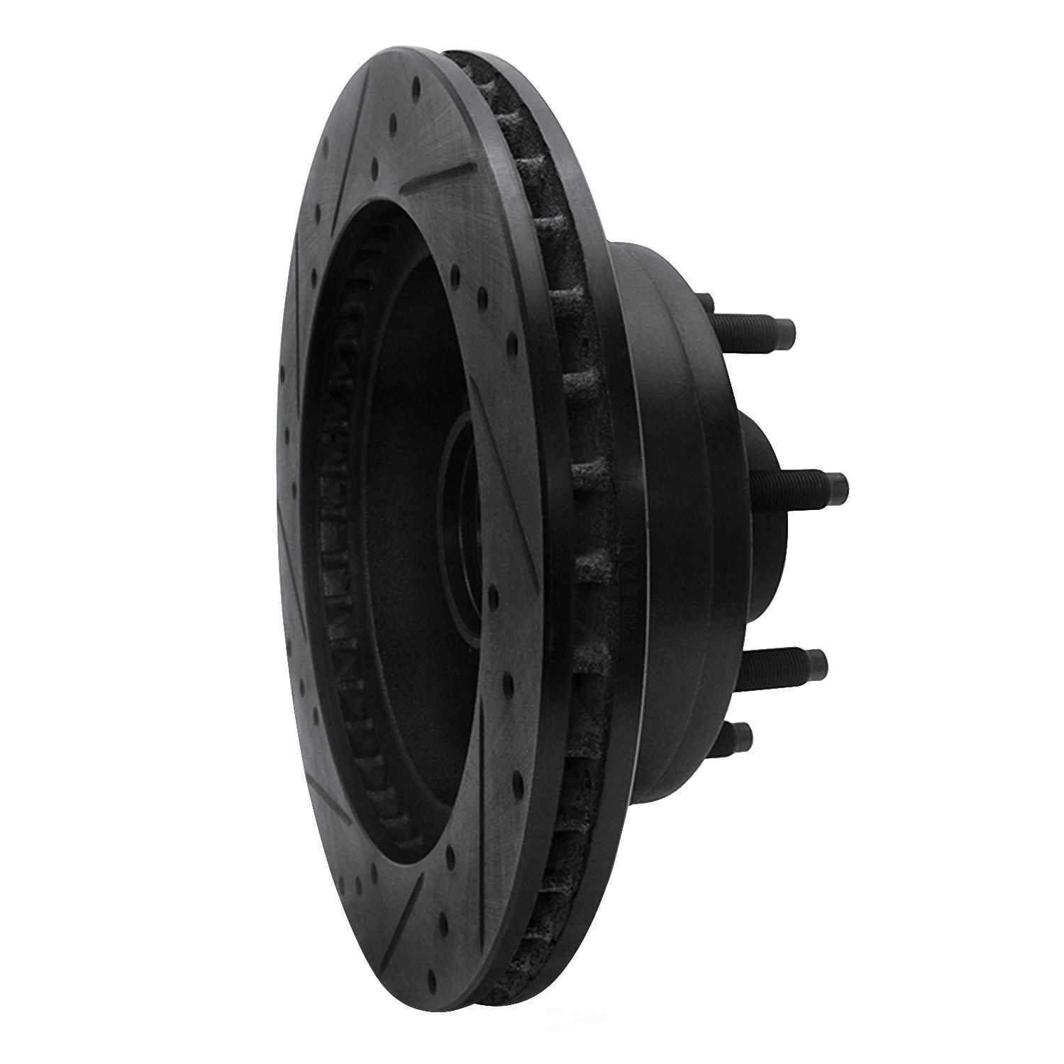 Dynamic Friction Company 633-54136R DFC Brake Rotor - Drilled And Slotted - Black