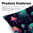 thumbnail image 2 of Alien Luxurious Velvet Decorative Throw Pillow Covers - Set of 2, Unique Patterns, Available in 16x16, 18x18, and 20x20 Inches for Various Occasions, 2 of 6